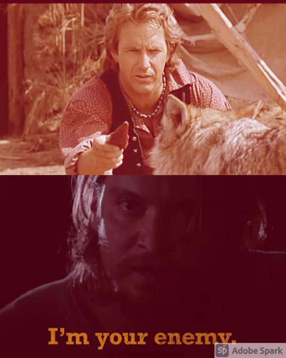 @Yellowstone 1990: #KevinCostner @modernwest #DancesWithWolves 
30 years later...
2020: #LukeGrimes #KayceDutton talks with wolves in @Yellowstone ... A nice nod to the masterpiece...  « Two Socks »is back...😉 Thank you #TaylorSheridan 🙏