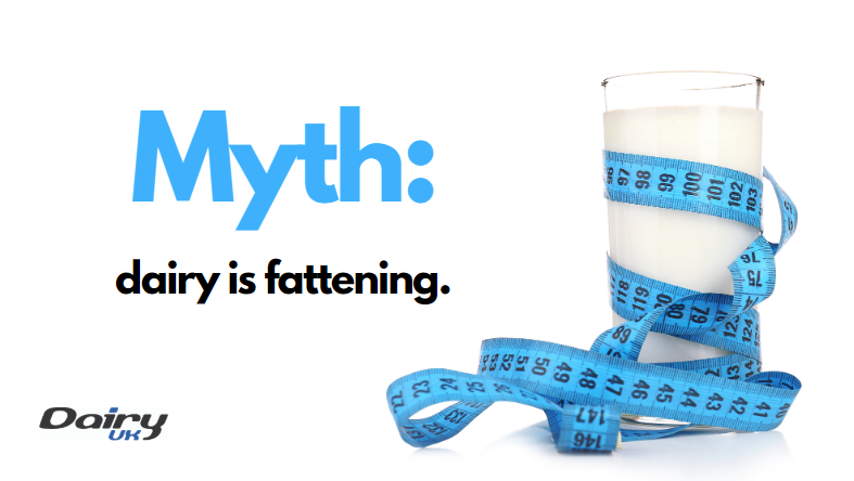 Dairy products contribute far fewer calories and much less fat, saturated fat and sugars to our diets than many of us think. Visit our resource that debunks the myths around milk and dairy here: milk.co.uk/is-milk-bad-fo…