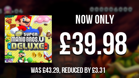 SwitchPrices's tweet photo. New Super Mario Bros. U Deluxe has dropped by £3.31 and is now £39.98
https://t.co/55z0XRVDbu
#NewSuperMarioBrosUDeluxe https://t.co/2JzzdBurfd
