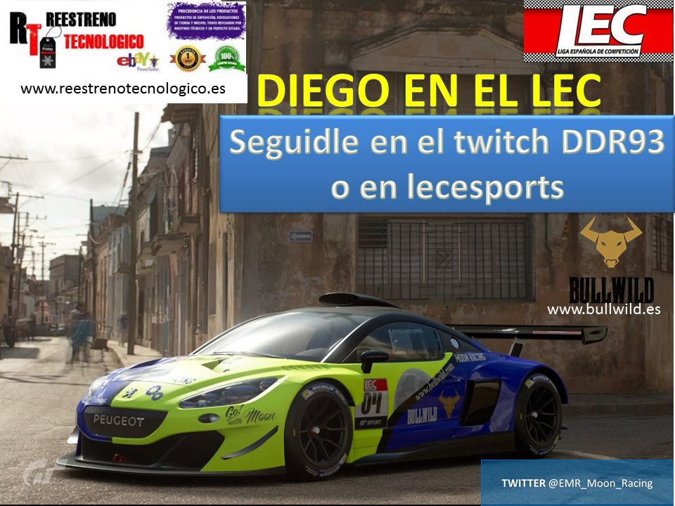 Escudería Moon Racing en <a href="/lecesports/">LEC Esports</a> , otro gran reto para el equipo, con "The Boss", @EMR_DDR93 , nuestro Dieguito, dándolo todo. Seguidle en directo en twitch.tv/DDR93
#GowithMoon