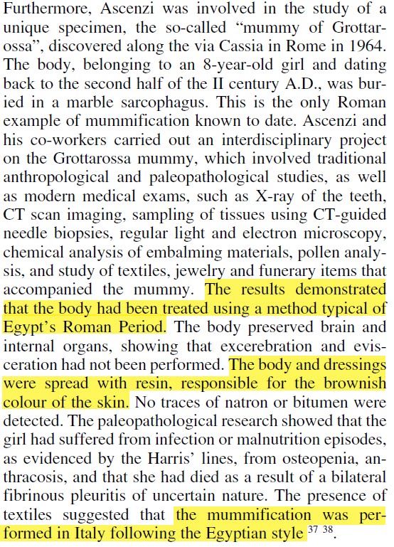 Moving on, to a more embarrassing claim, that one wouldn't expect from a 3 years old child, that is, why are the mummies black ? It is embarrassing that i have to answer this for you, but here you go.