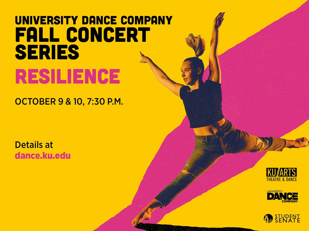 uofkdance's tweet photo. University Dance Company's Fall Concert Series debuts Friday at 7:30pm online at https://t.co/4ohtyEhW03 See ballet and modern contemporary dance by choreographers James Moreno and Jerel Hilding.❤️ 

Special S/O to @KUSenate for helping make our biannual UDC concerts possible!👊🏿 https://t.co/pfLykAcWNu