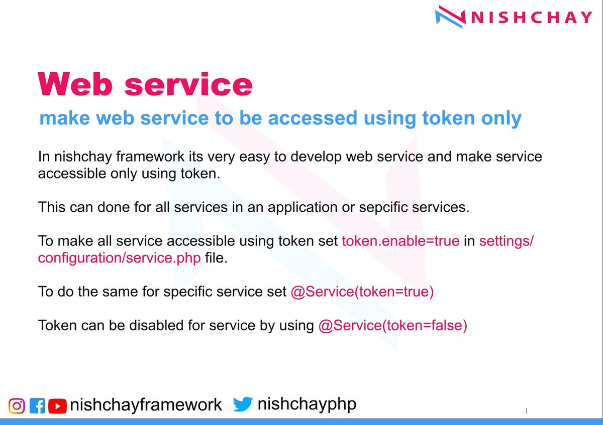 nishchayPHP's tweet image. Create secure service using nishchay php framework. 

#phpframework #webservices #secureservice #tokenservice #servicetoken #services #phpservice #phprestapi #phpwebapi #phpwebservice