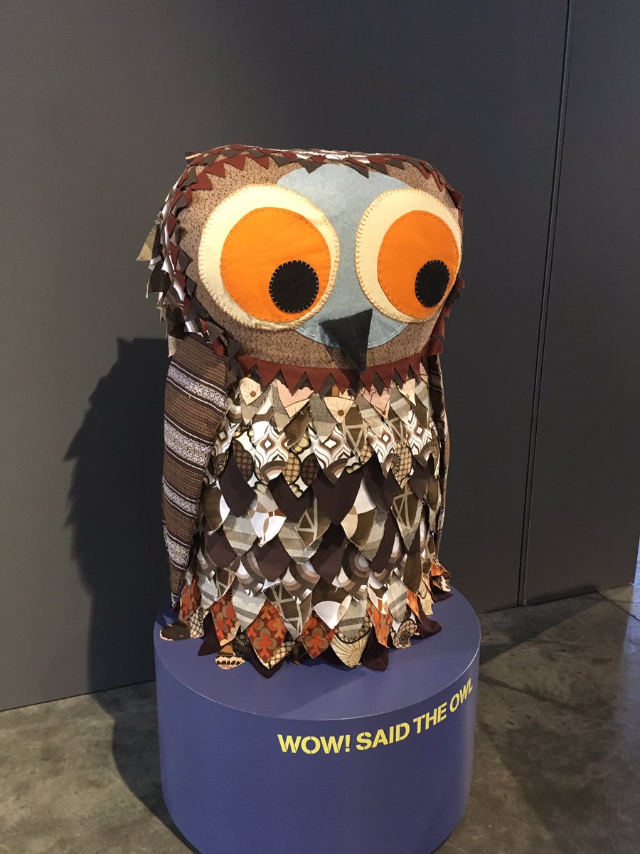 Wow Owl is looking very happy to be in his new home, the fantastic 20-21 Visual Arts Centre in Scunthorpe! The exhibition opens on Saturday. <a href="/2021VisualArts/">2021 Visual Arts</a> <a href="/TimHopgood/">Tim Hopgood</a> <a href="/MacmillanKidsUK/">Macmillan Children's Books</a> <a href="/hazelcolq/">Hazel Colquhoun</a> <a href="/GGoldsbrough/">Griselda Goldsbrough</a> @GwendolenWit <a href="/alisonLcooper/">alison cooper</a>