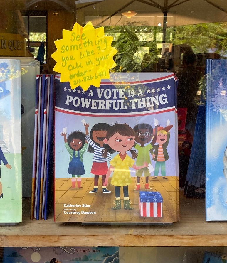 What a sweet surprise to see my book in this window display Saturday! A big thank you to San Antonio's The Twig Book  Shop @TwigBooks at the Pearl for their support of local authors. It's an awesome shop - check them out!