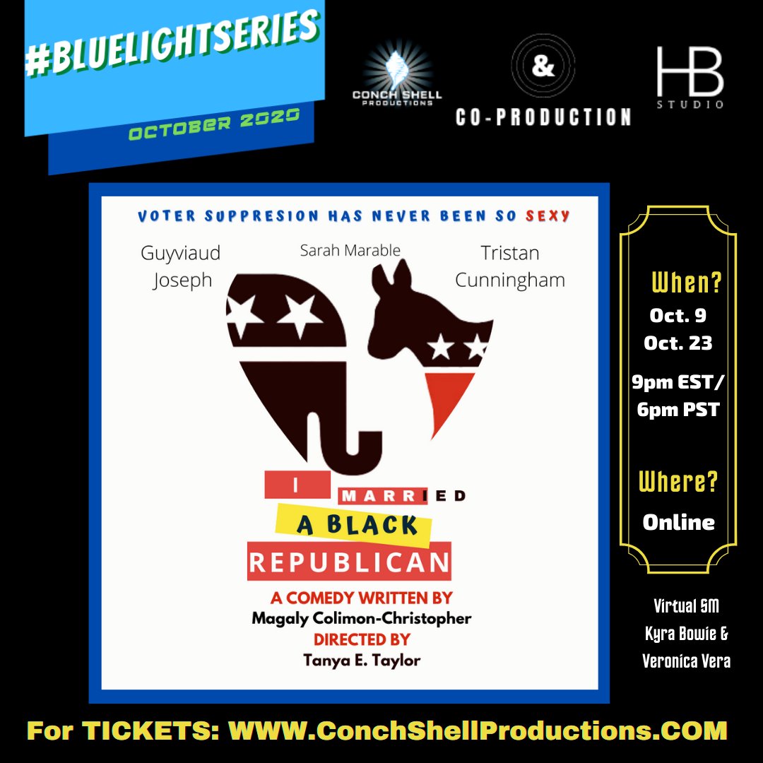 #bluelightseries TICKETS AVAIL NOW FOR OCT 9 &amp; 23
Go to ow.ly/G0hs50BBSRn
$10 General admissions; $5 Student/Senior  discount

 #blm #caribbeanamerican #newplays #comedy #vote   #hbstudionyc #conchshellproductions #bluelightseries  #BLM #JUANRAMIREZJR #MAGALYCOLIMON