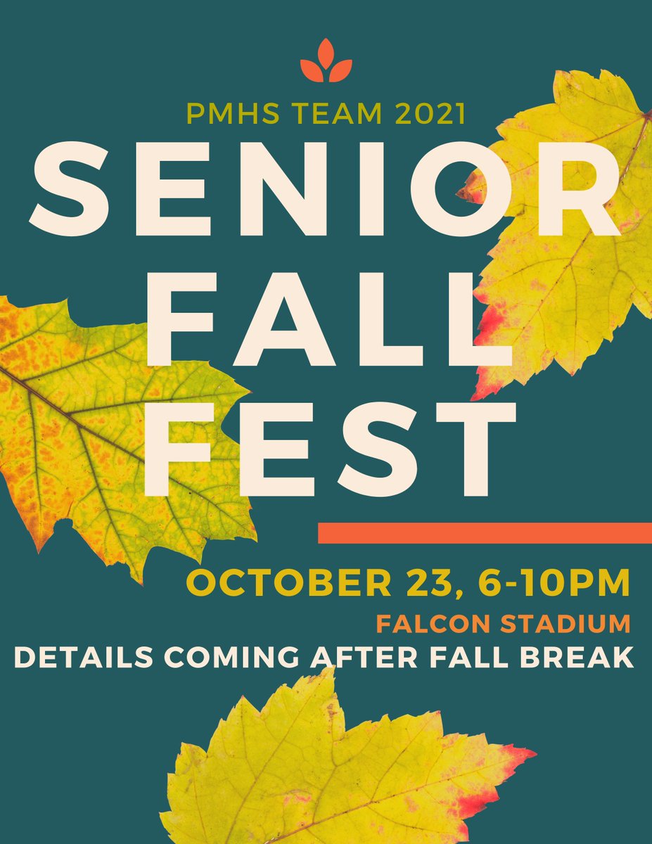SENIORS! We know this year has been especially hard for you, so we thought it might be fun to do something JUST FOR YOU. More details will be coming after Fall Break, but ask off work for Friday, October 23rd. We want YOU at the Senior Fall Fest. #falconsownit