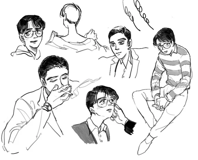ペンを新しく作ったので狂と聡落書き… 