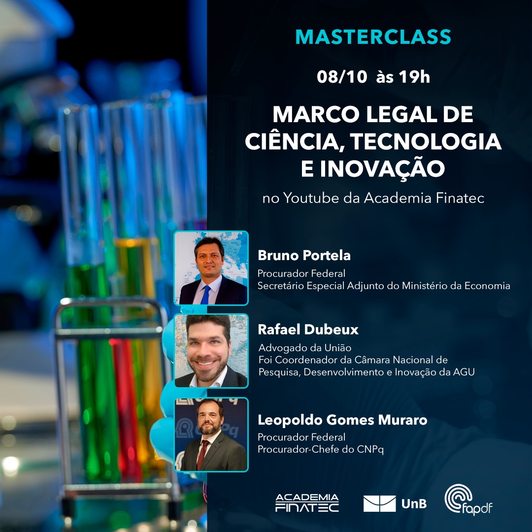 Rafael Dubeux (@rafaeldubeux) on Twitter photo MasterClass do Curso online Marco Legal da CTI na quinta 08/10 19h no YouTube da Academia <a href="/FinatecOficial/">Finatec</a>
O curso será ministrado por Bruno Portela, Leopoldo Muraro e Rafael Dubeux.
MasterClass gratuita! Saiba mais sobre o Curso: conteudo.academiafinatec.com.br/curso-marco-le…
#inovação #Tecnologia MasterClass do Curso online Marco Legal da CTI na quinta 08/10 19h no YouTube da Academia <a href="/FinatecOficial/">Finatec</a>
O curso será ministrado por Bruno Portela, Leopoldo Muraro e Rafael Dubeux.
MasterClass gratuita! Saiba mais sobre o Curso: conteudo.academiafinatec.com.br/curso-marco-le…
#inovação #Tecnologia
