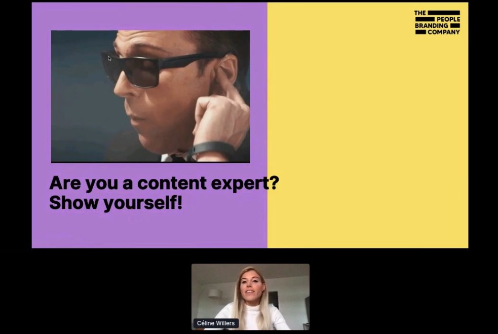 The last stage lecture of the day. Céline Flores Willers talks about 'Are you a content expert? Show yourself! Personal Branding for professionals' #axcd2020 #axcd20
