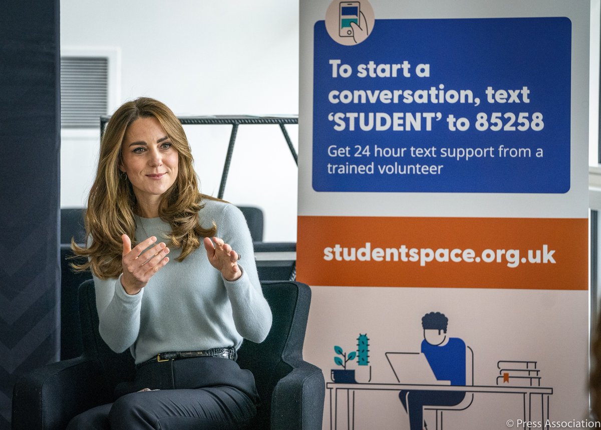 KensingtonRoyal's tweet image. Ahead of #WorldMentalHealth Day this Saturday, The Duchess of Cambridge visited students at @DerbyUni to hear how the pandemic has impacted university life, and what national measures have been put in place to support student mental health.