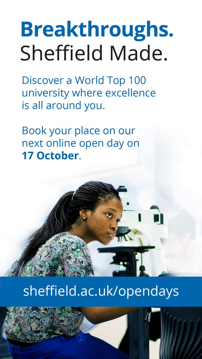 shefenglish's tweet photo. Our next Undergraduate Open Day is on the 17th of October. We can't wait to meet you!

#openday #sheffield #studywithus #highereducation https://t.co/RSexXfl3Lg
