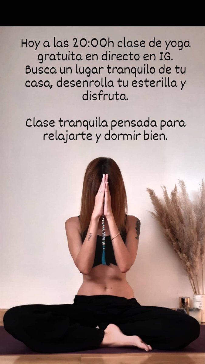 Hola bellas mías de la #infertilpandy    a las 20:00 doy una clase de yoga gratuita en IG. Por si alguna necesita un respiro y darse un rato para mimarse. Espero que estéis, sois las primeras por las que lo hago. Podéis encontrarme como Ana Indira. Un abrazo compañeras!