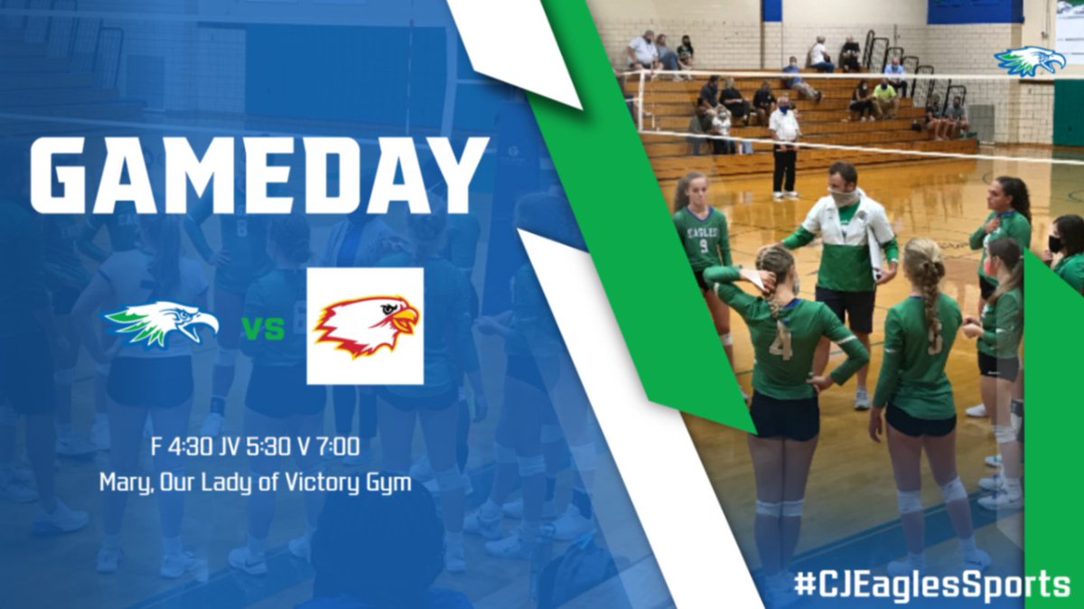 Watch our girls volleyball team in action tonight as they take on another GCL North competitor, the Falcons from Bishop Fenwick HS. Livestream: facebook.com/ChaminadeJulie… . <a href="/cjeagles/">Chaminade Julienne Catholic High School</a> <a href="/CJEaglesVB/">CJ Eagles Volleyball</a> <a href="/gclcoedsports/">GCL Co-Ed League</a>