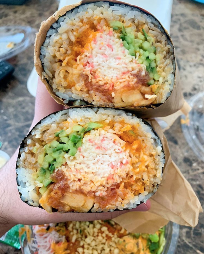 VisitBurbankUSA's tweet photo. WOW, that cross-section has us drooling! Enjoy pickup at @kokorollcafe in Downtown Burbank for Boba, Poke, Handrolls, &amp; Acai and enjoy it in the new parklet outdoor dining areas! #bsupportive https://t.co/ccvoN1atNQ