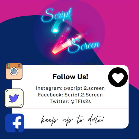 TORONTO FILM INDUSTRY is excited to share with you, all the official social media accounts talk show Script 2 Screen!! Be sure to keep up to date as to when the show will be released. We are working hard to make the show relevant and useful for our members within the industry!!