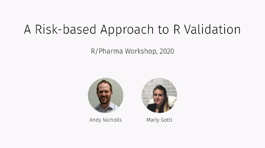 Second #RPharma2020 workshop of the Day: Risk-based Approach to R Validation with Andy Nicholls and <a href="/marlygotti/">Marly Gotti</a>. Learn how to make sure your R Packages do what you think they do, and how to test packages that are "high risk". Materials here → pharmar.github.io/rpharma2020/in… #rstats