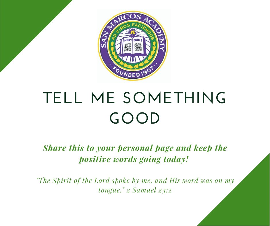 SanAcademy's tweet photo. Stop what you're doing and share some good news with the world today! https://t.co/lzRe5aHle8