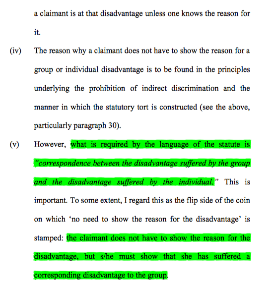 22/ And for those of you who are particularly fond of everything to do with Essop, I'll leave you as a treat with HHJ Tucker's 7 lessons from Essop on proof of disadvantage. One for certain to keep in the bank of quotes for indirect discrim claims.  #ukemplaw