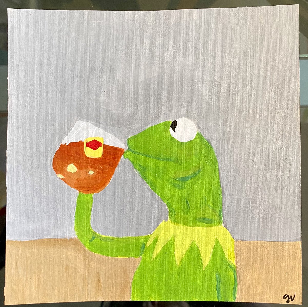 Kermit minding his business