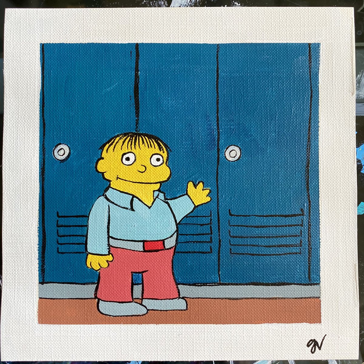 Ralph Wiggum waving hi