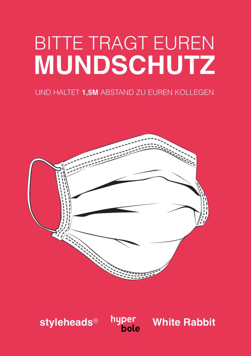 Styleheads's tweet image. Natürlich tragen auch wir seit dieser Woche im Büro Mundschutz! Tut nicht weh, rettet Leben. 🤷🏻‍♂️ #Covid_19