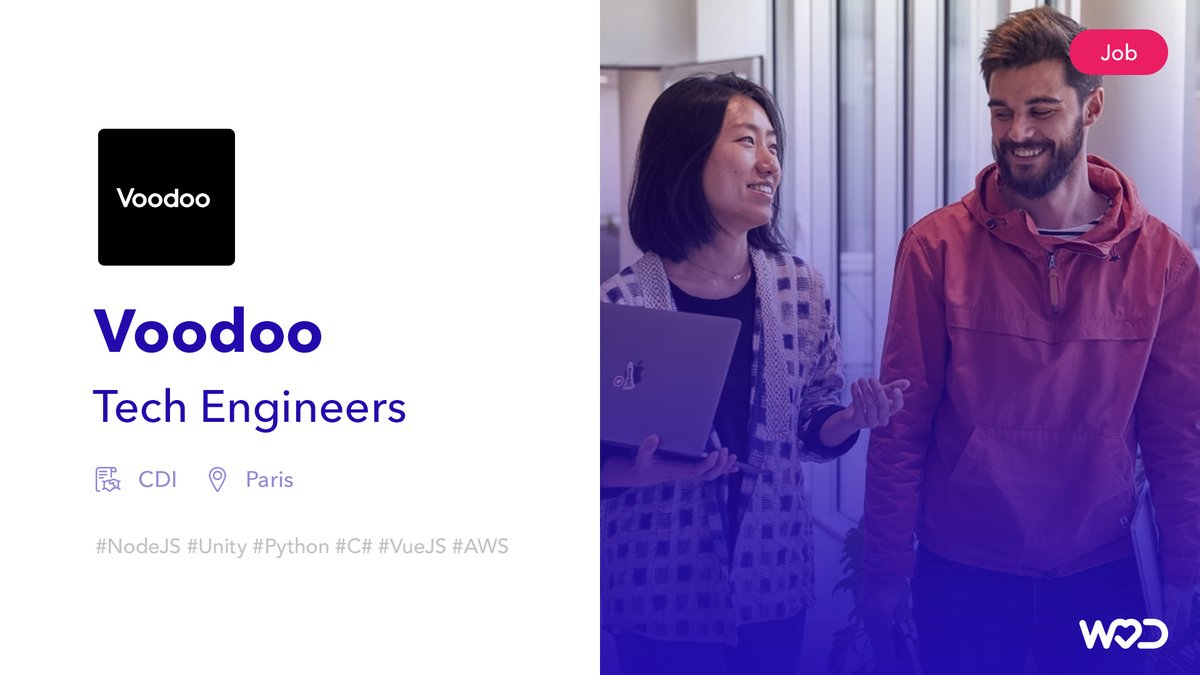 welovedevs's tweet image. 🚨 #JOBS Voodoo is recruiting #Backend #Frontend &amp;amp; #Mobile Tech Engineers on WeLoveDevs ! 💙
Voodoo is a tech company specialized in the creation and publishing of mobile gaming applications 🎮
See Voodoo’s page 👉 w3d.to/voodoo