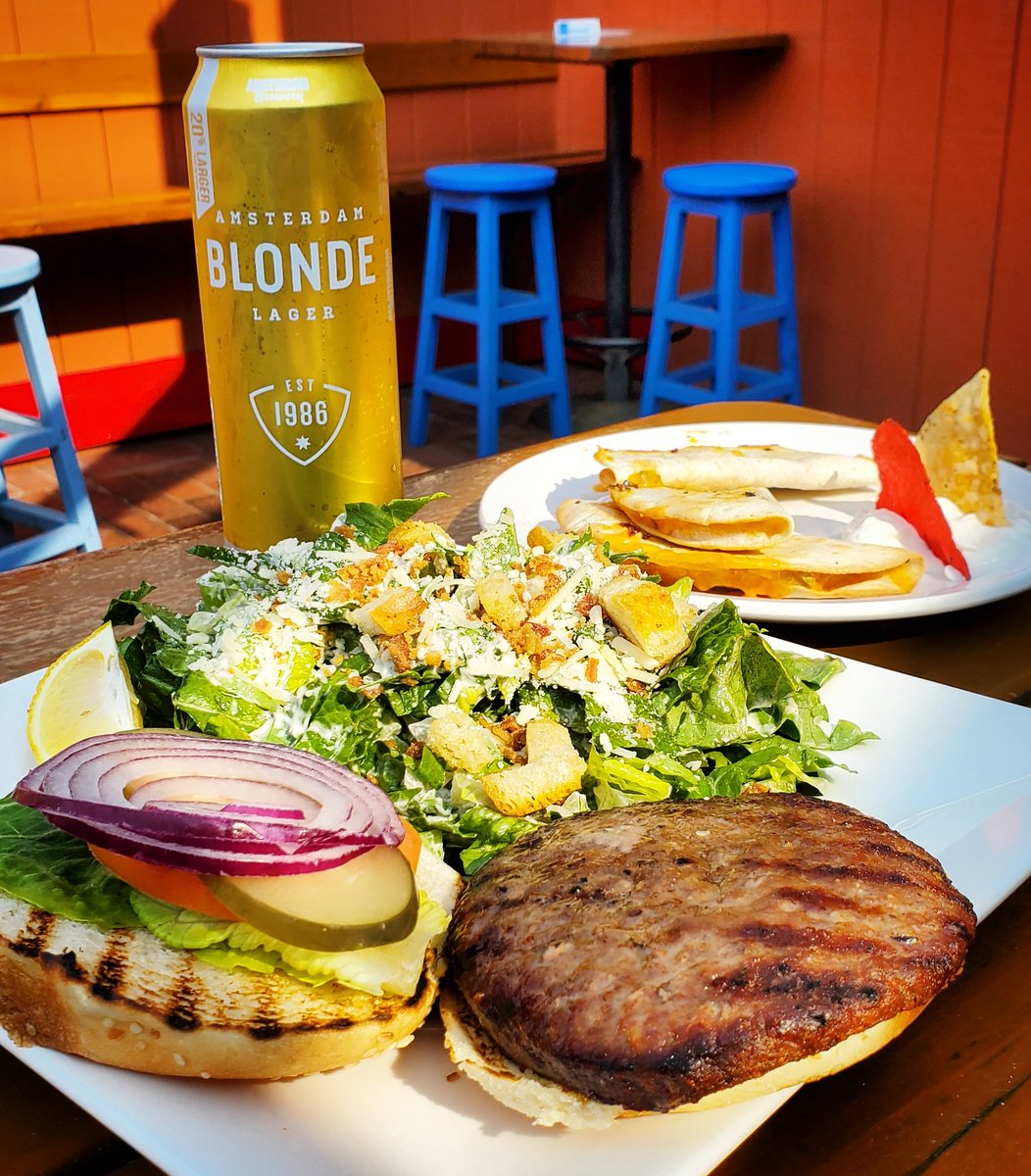 The sun is shining and food and drink are $4.42 today for the first Tuesday of the month. Join us on the patio!