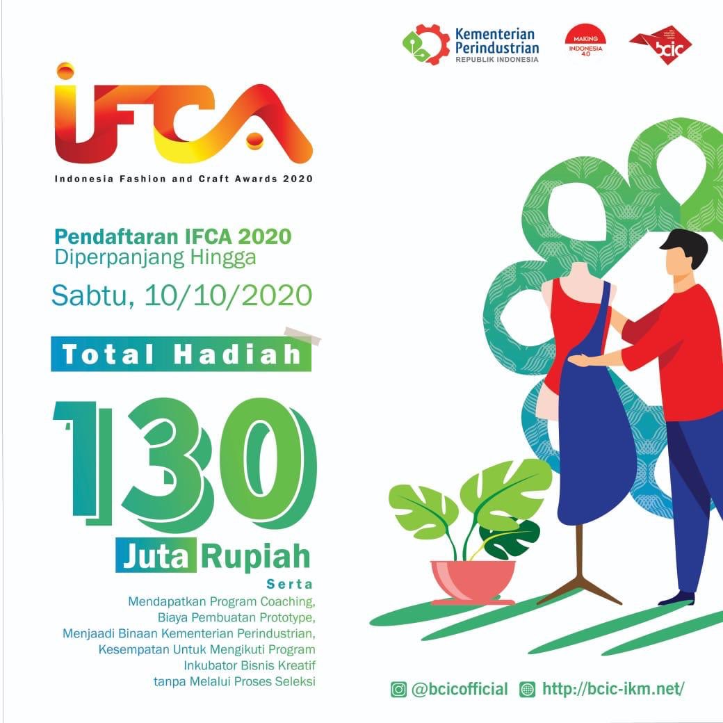 ForumCSRJakarta's tweet photo. Kabar gembira untuk Sobat IKM di seluruh Indonesia! 
Pendaftaran kompetisi IFCA 2020 diperpanjang hingga 10 Oktober 2020! Tunggu apa lagi, daftar dan lengkapi persyaratannya sekarang!

Daftar di https://t.co/XEPV57D3tu

#BCIC #IFCA2020 #kompetisidesainnasional #forumcsrdkijakarta https://t.co/ioKe5mwfLZ