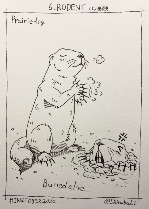 #inktober 
#inktober2020 
「生き埋めにしてやったであります…(ドヤァ)」 