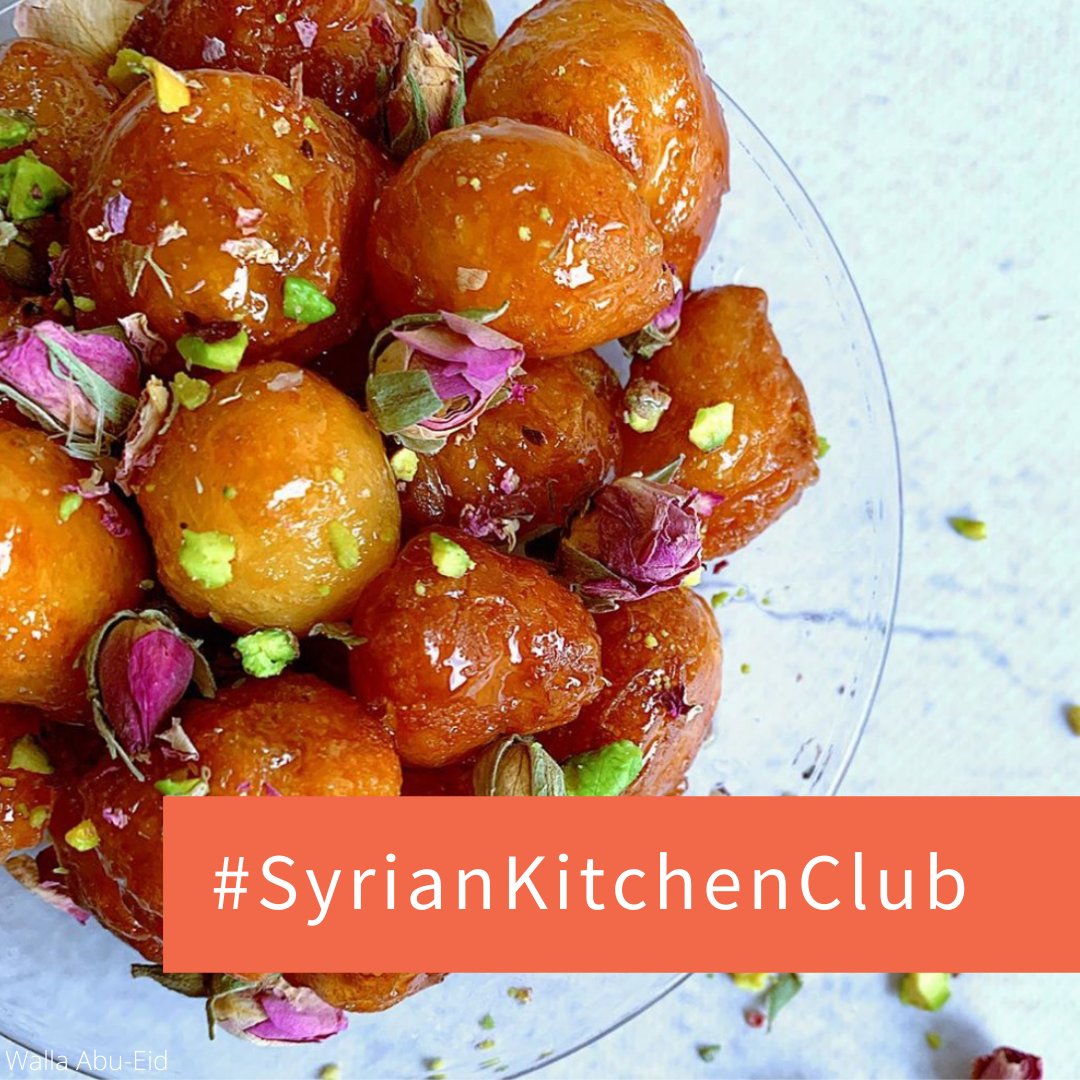 actionsyriauk's tweet photo. #Awameh is sweet dumplings done the Syrian way! Usually enjoyed with Arabic coffee but we find it works just as well with a cup of tea! Perfect for these cold, wet #autumn days. Join our #SyrianKitchenClub to find out more. It's ideal for keeping yourself occupied over #lockdown! https://t.co/kRSvolytM2