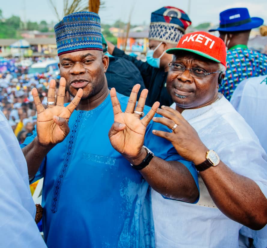 : Owo stood still for AKETI today as Yahaya Bello, Senator Amosun and Senator Omisore join his homecoming campaign train.Owo is Kano. If you know you know.  #AketiForEight