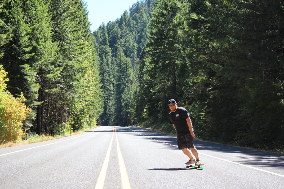 Cruising some hills deep in the #Oregon forest on my @sector9 #skateboard.
#sector9 #bombhillsnotcountries #skateboarding #longboard #downhill  #photography #nature #exploreoregon #PhotoOfTheDay #ariseroots #skateboards #skate #skating #hashtag