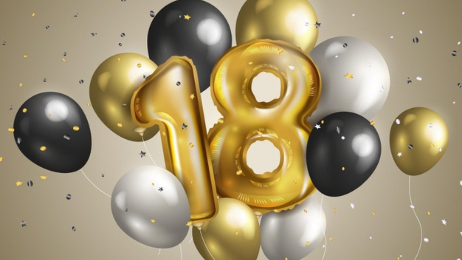 Фон с 18 летием