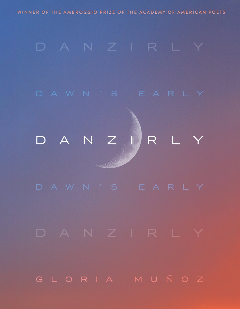 I'm elated to reveal the cover of my new poetry collection. DANZIRLY (@AZpress💗) will be out in the world this March! ✨I'm forever thankful to @MyOtherTongue for selecting my manuscript for @POETSorg's Ambroggio Prize. The pre-order link is LIVE 💫💫💫uapress.arizona.edu/book/danzirly
