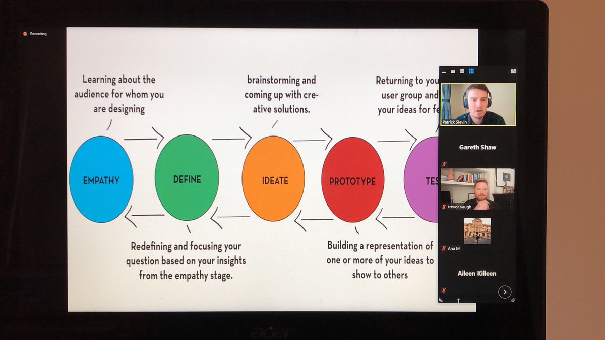 Our second-ever virtual meet-up is live...<a href="/PeeSlev/">Dr Patrick Slevin</a> on using #DesignThinking in #digitalhealth