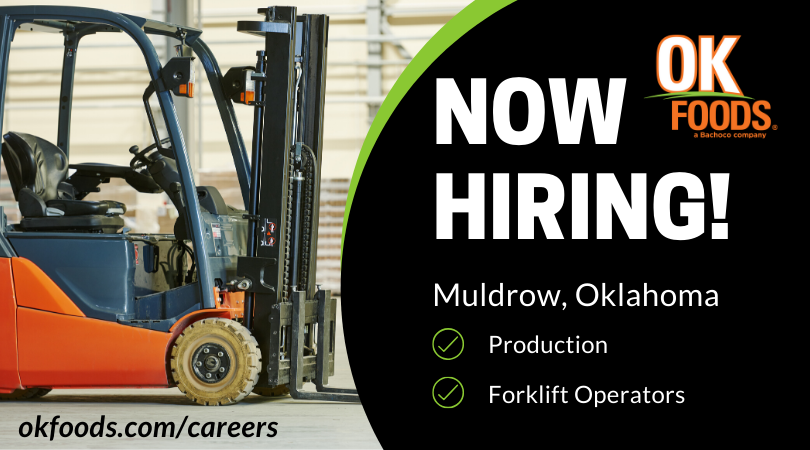 We are hiring in Muldrow, Oklahoma. Visit okfoods.com/careers to apply today!

#joinourteam #nowhiring #nourishtheworld #okfoods