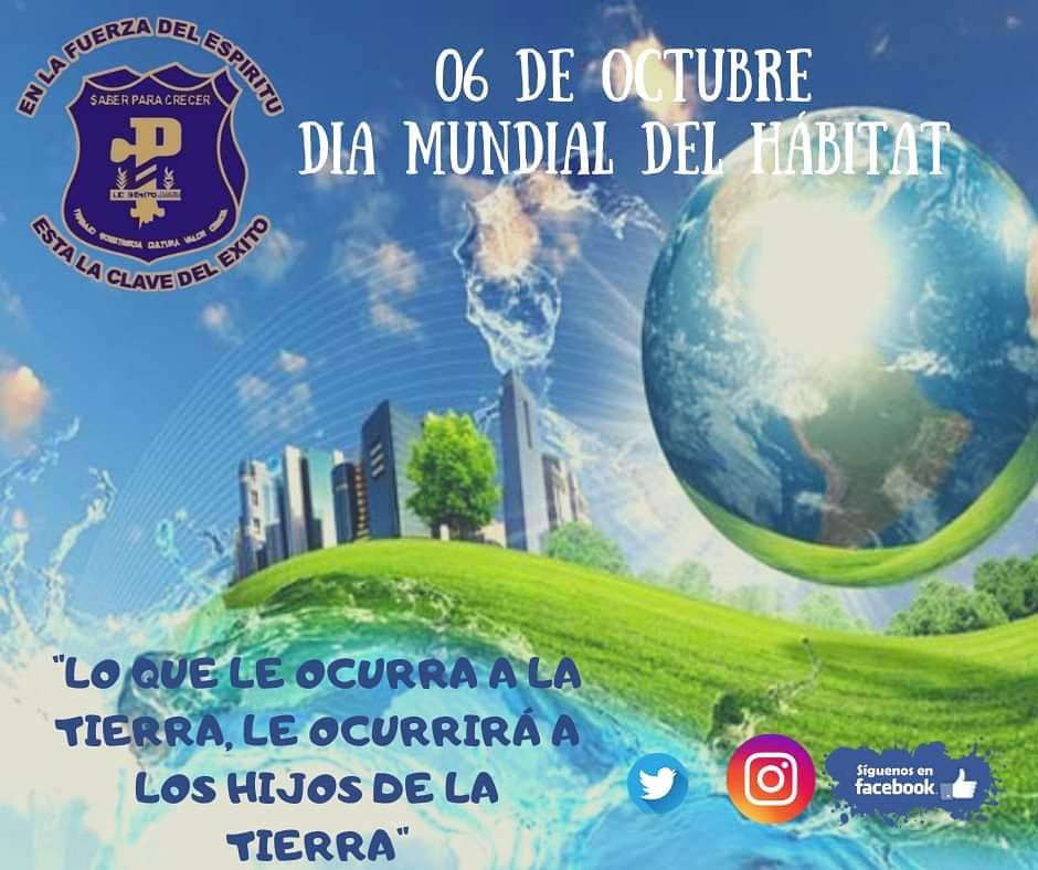 Prepa_BJ's tweet photo. #DatoImportante #DíaMundialDelHábitat "Lo que le ocurra a la tierra, le ocurrirá a los hijos de la tierra"  #Leones 🍂🌱🌿🌼 🦁👨‍💻 #Huauchinango #PrepaBJ https://t.co/ETUX6Kbfw6