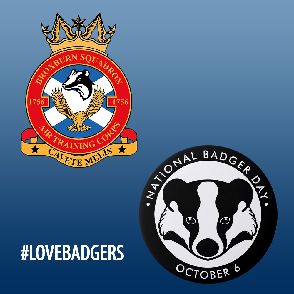 1756 Squadrons logo is a Badger, where does this come from? Well Broxburn is a corruption of “Brock’s burn”, brock being an old Scots name for a badger from the Gaelic Broc. We love our badger here at #1756 and today is #NationalBadgerDay #lovebadgers <a href="/BadgerTrust/">Badger Trust</a>