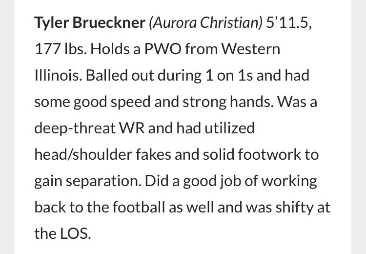 Tyler Brueckner (@tylerbrueckner) on Twitter photo Grateful to be selected as one of the Top 10 wide receiver standouts from the <a href="/PrepRedzoneIL/">Prep Redzone Illinois</a> showcase!🙌🏻 Thank you @OliverJamesWes1! prepredzone.com/2020/10/prepre… <a href="/FootballAurora/">Aurora Christian Football</a> @LBrown_87 @CoachSchuman <a href="/CoachBigPete/">Peter "Coach Big Pete" Leinweber</a> <a href="/EDGYTIM/">Timothy “EDGYTIM” OHalloran</a> @Jlemming18 @ItsTheFBLife Grateful to be selected as one of the Top 10 wide receiver standouts from the <a href="/PrepRedzoneIL/">Prep Redzone Illinois</a> showcase!🙌🏻 Thank you @OliverJamesWes1! prepredzone.com/2020/10/prepre… <a href="/FootballAurora/">Aurora Christian Football</a> @LBrown_87 @CoachSchuman <a href="/CoachBigPete/">Peter "Coach Big Pete" Leinweber</a> <a href="/EDGYTIM/">Timothy “EDGYTIM” OHalloran</a> @Jlemming18 @ItsTheFBLife