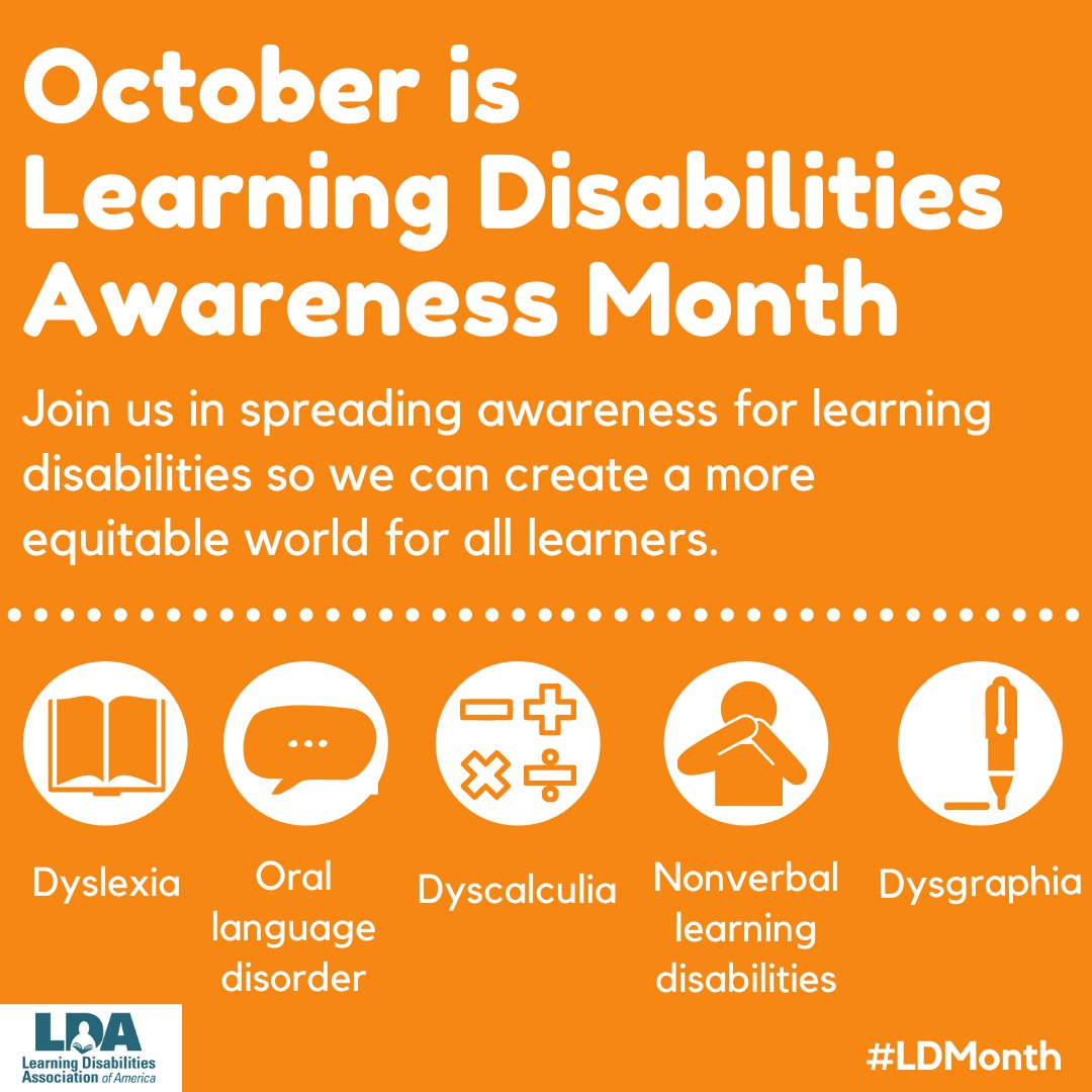 It is important during Learning Disabilities Awareness Month to focus on the incredible abilities of students with learning disabilities. <a href="/LDAofAmerica/">LDA of America</a> celebrates the achievements of students with learning disabilities all month: buff.ly/30gO17d 

#LDMonth #NASPadvocates