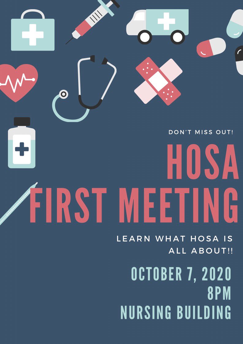 HOSA30041930's tweet photo. Hey guys! We are a new org on campus that focuses on a variety of healthcare fields! If y’all are interested come check us out we’d love to get to know you and your interests! Can’t wait to see you there!! #HOSA #HelpingOneStepAtATime https://t.co/3sPMBjS4Zv