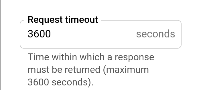  From 15min to 1h!Your Cloud Run service can now take up to 3600 seconds to return a request.