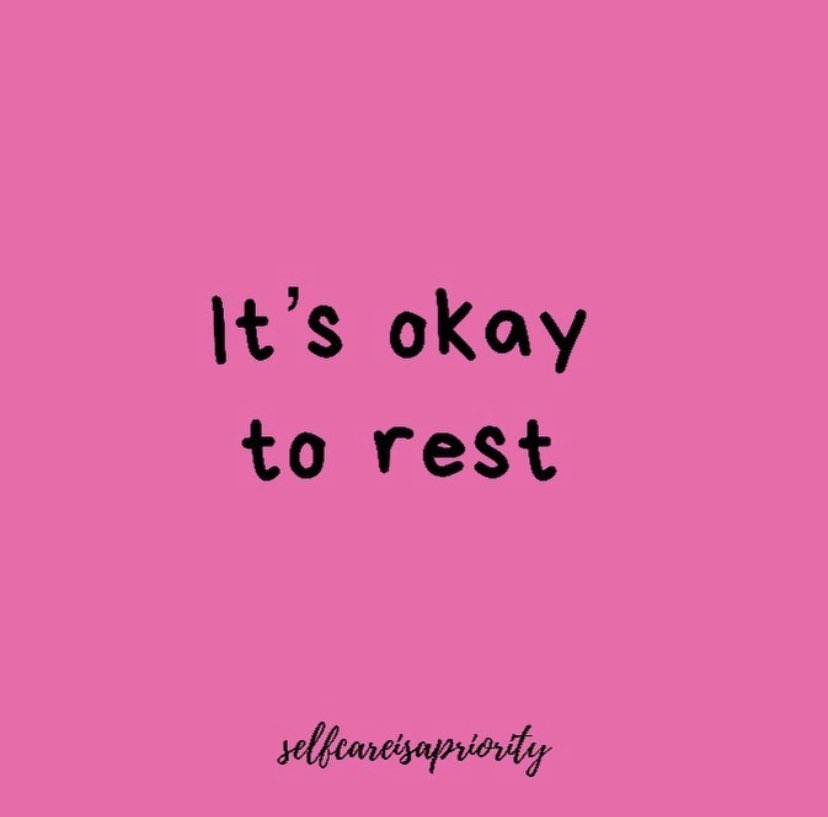 One of the most important ways to practice self-care is making sure you are well rested. If you weren’t able to get 7-9 hours of sleep last night, take a nap or lie down and listen to music or watch your favorite t.v. show/movie. Catch up on some much needed rest today!