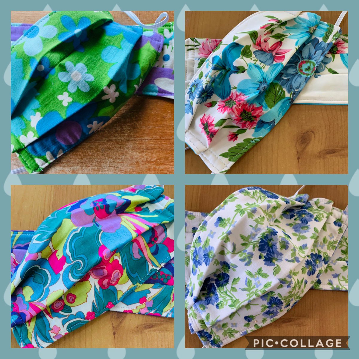 Some of my vintage fabric , triple layer washable face masks, would make great  Christmas gifts ! etsy.com/shop/dottysshop