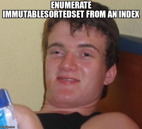 overflow_meme's tweet photo. Enumerate ImmutableSortedSet from an index https://t.co/huJT650xc1 #csharp #dotnet #immutablecollections https://t.co/b5bR7lLq3E