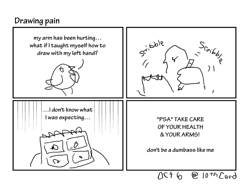 [oct comics ] drawing is a marathon not a sprint! (but I really need to learn to pace myself) :( 