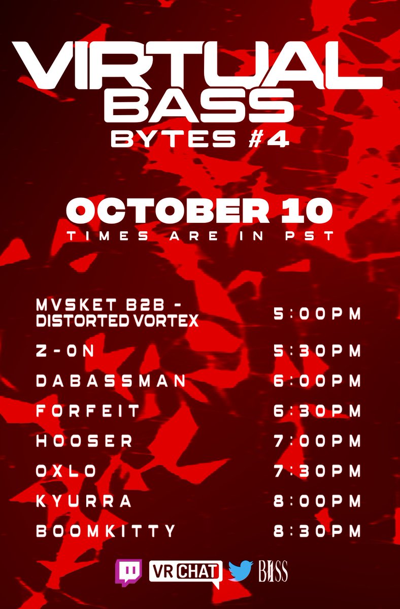 VirtualBass's tweet photo. THE SETS ARE... SET!  #VirtualBassByte 4 is in just 4 days!!!  

NEW #InfinityStage ready to roll out! Crazy new visuals make this stage one of our best! We are lucky to have such a #Bumpin lineup for its debut! #VRChat #EDM #RaveDepraved #OCT10 https://t.co/W9Qm1MzGDQ