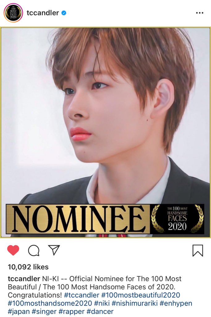 enhypenupdates's tweet photo. [INFO] 201007 — NI-KI has become an official nominee for TC Candler's "100 Most Handsome Faces of 2020" 🎉

Comment &amp; like the post on instagram to vote:
🔗 : https://t.co/mBwcVk5o6y

@ENHYPEN_members #ENHYPEN #엔하이픈 #NI_KI #니키 https://t.co/DoztlcCmdl