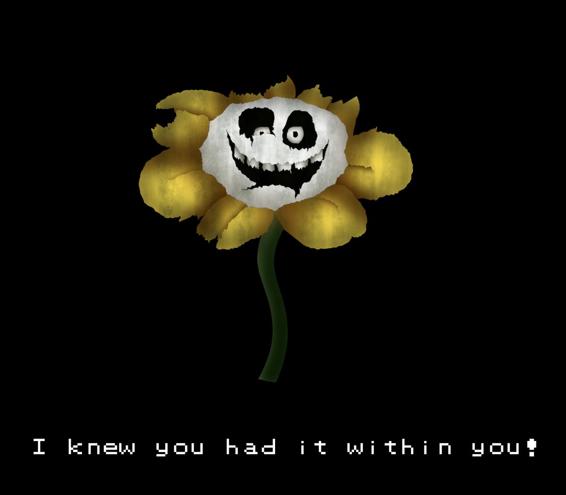 I made a drawing of Flowey at the end of the neutral troute after he's defeated. #undertale #flowey #floweyundertale #undertalefanart